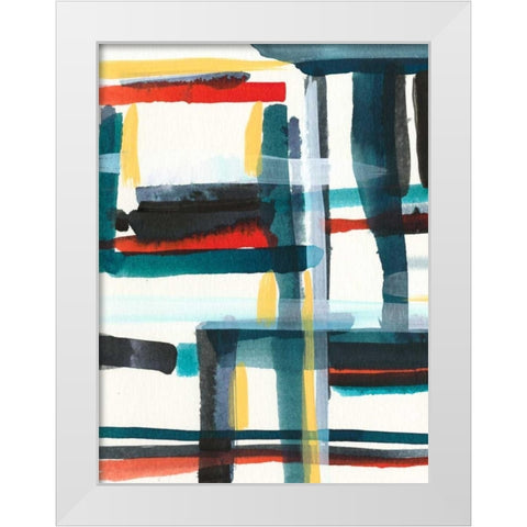 Book Shelf II White Modern Wood Framed Art Print by Fuchs, Jodi