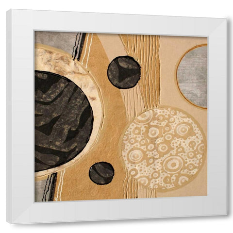 Calm Circles I White Modern Wood Framed Art Print by Orlov, Irena