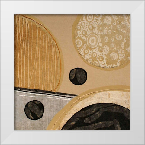 Calm Circles II White Modern Wood Framed Art Print by Orlov, Irena
