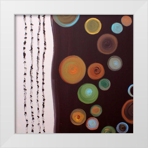 Balance III White Modern Wood Framed Art Print by Orlov, Irena