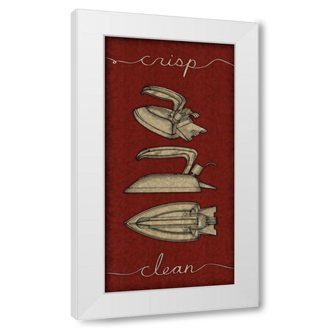 Pressed I White Modern Wood Framed Art Print by Pied Piper Creative