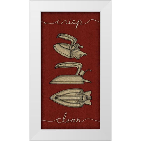 Pressed I White Modern Wood Framed Art Print by Pied Piper Creative