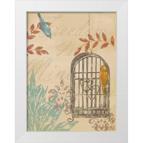 Uncaged II White Modern Wood Framed Art Print by Reynolds, Jade