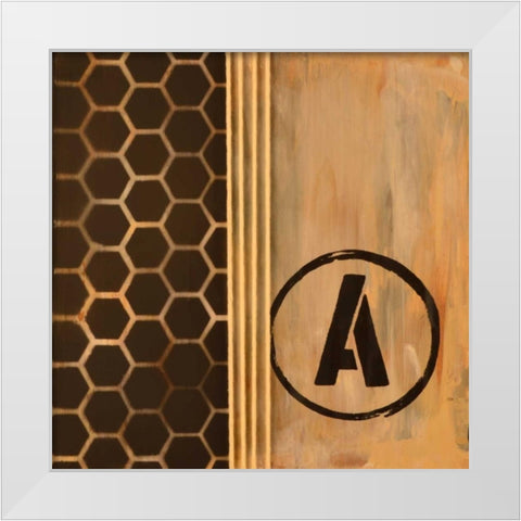 Typewriter Tread I White Modern Wood Framed Art Print by Avondet, Natalie