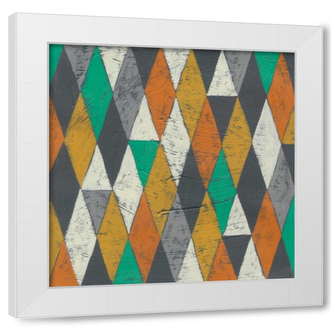 Luciens Pattern I White Modern Wood Framed Art Print by Zarris, Chariklia