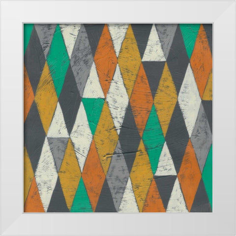 Luciens Pattern I White Modern Wood Framed Art Print by Zarris, Chariklia