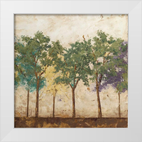 Arbor Discourse I White Modern Wood Framed Art Print by Meagher, Megan