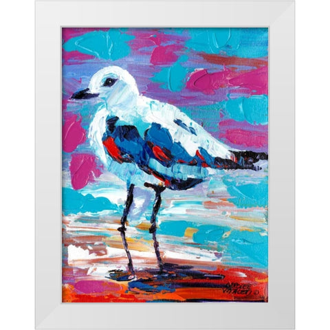 Seaside Birds II White Modern Wood Framed Art Print by Vitaletti, Carolee