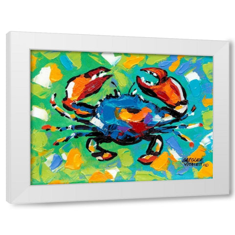 Seaside Crab II White Modern Wood Framed Art Print by Vitaletti, Carolee