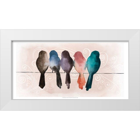 Afternoon Twitter I White Modern Wood Framed Art Print by Popp, Grace