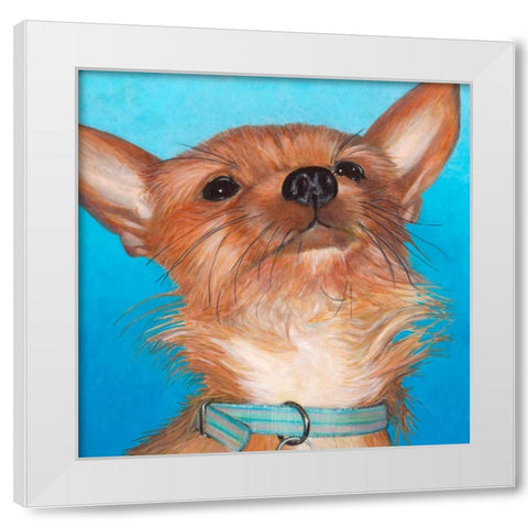 Dlynns Dogs - Gratitude White Modern Wood Framed Art Print by Roll, Dylnn