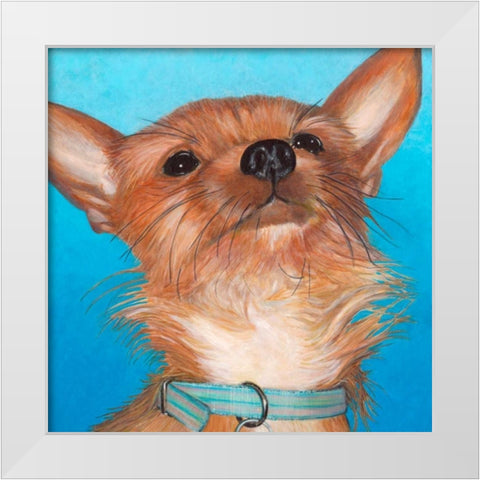 Dlynns Dogs - Gratitude White Modern Wood Framed Art Print by Roll, Dylnn