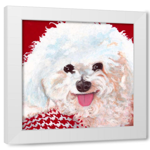 Dlynns Dogs - Marie White Modern Wood Framed Art Print by Roll, Dylnn