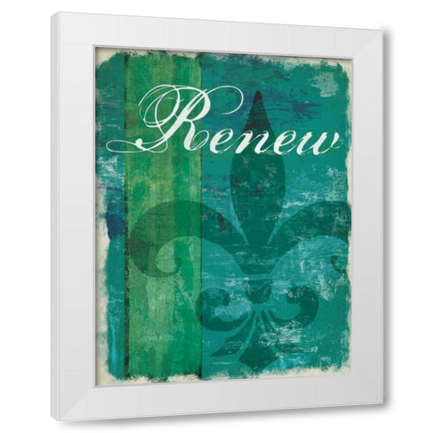 Renew - Unwind I White Modern Wood Framed Art Print by Pied Piper Creative