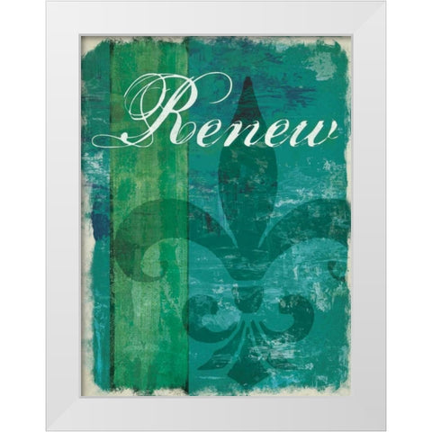 Renew - Unwind I White Modern Wood Framed Art Print by Pied Piper Creative