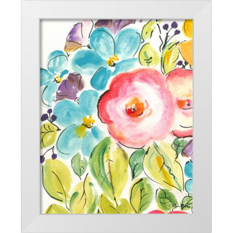 Flower Delight II White Modern Wood Framed Art Print by Minasian, Julia