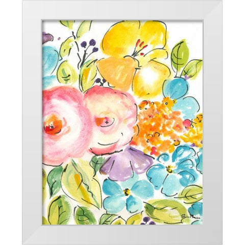 Flower Delight IV White Modern Wood Framed Art Print by Minasian, Julia