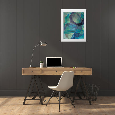 Gemstones III White Modern Wood Framed Art Print by Popp, Grace