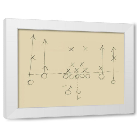Playbook I White Modern Wood Framed Art Print by Harper, Ethan