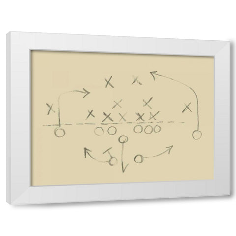 Playbook II White Modern Wood Framed Art Print by Harper, Ethan