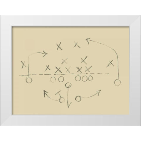 Playbook II White Modern Wood Framed Art Print by Harper, Ethan