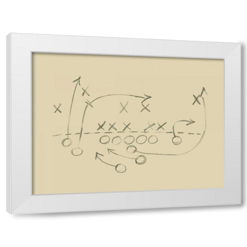 Playbook IV White Modern Wood Framed Art Print by Harper, Ethan