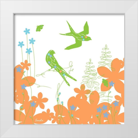 Springs Sweet Spell II White Modern Wood Framed Art Print by Evelia Designs