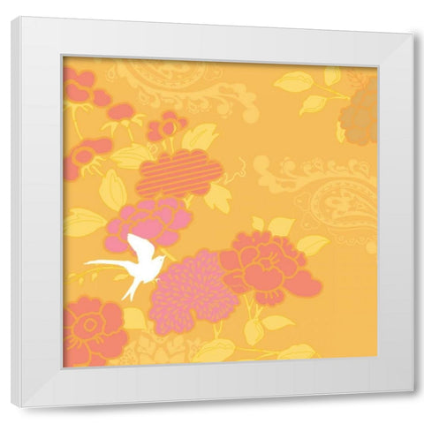 Mays Roses II White Modern Wood Framed Art Print by Evelia Designs