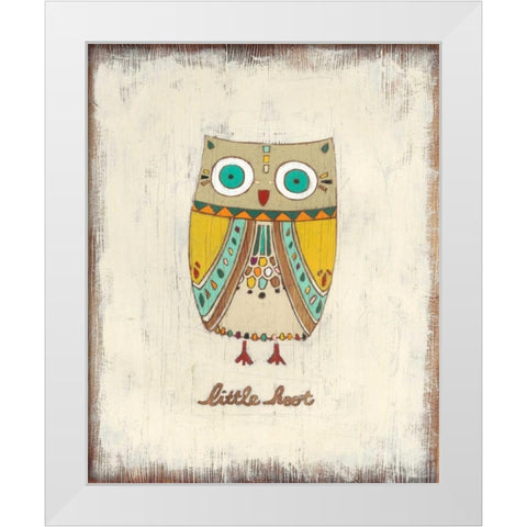 The Hoots II White Modern Wood Framed Art Print by Vess, June Erica