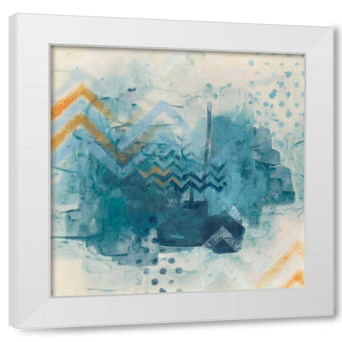 Watershed I White Modern Wood Framed Art Print by Vess, June Erica