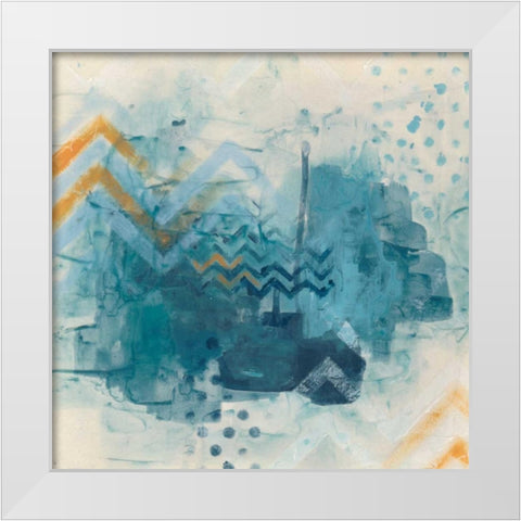 Watershed I White Modern Wood Framed Art Print by Vess, June Erica