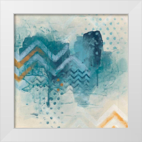 Watershed II White Modern Wood Framed Art Print by Vess, June Erica