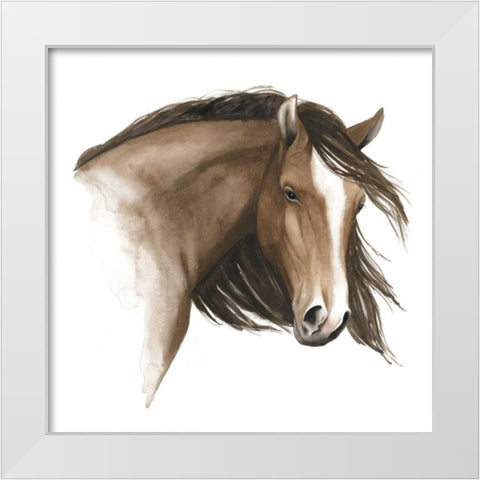 Wild Horse I White Modern Wood Framed Art Print by Popp, Grace