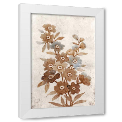 Wildflower Branch I White Modern Wood Framed Art Print by OToole, Tim