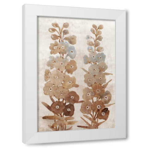 Wildflower Branch II White Modern Wood Framed Art Print by OToole, Tim