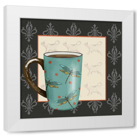 Coffee Break I White Modern Wood Framed Art Print by Reynolds, Jade