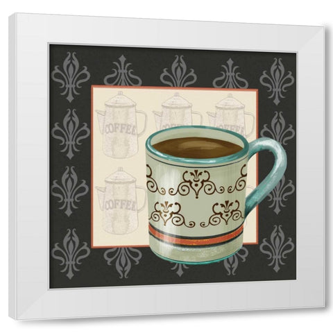 Coffee Break II White Modern Wood Framed Art Print by Reynolds, Jade