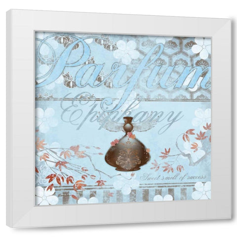 Haute in Blue V White Modern Wood Framed Art Print by Evelia Designs