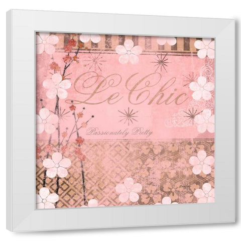 Haute in Pink I White Modern Wood Framed Art Print by Evelia Designs
