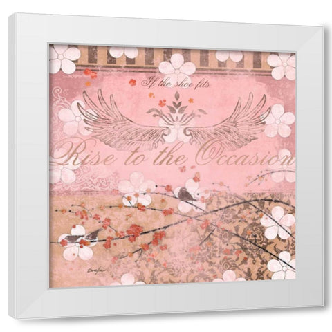 Haute in Pink II White Modern Wood Framed Art Print by Evelia Designs