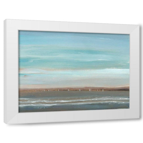 Distant Coast II White Modern Wood Framed Art Print by OToole, Tim