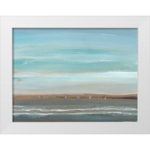 Distant Coast II White Modern Wood Framed Art Print by OToole, Tim