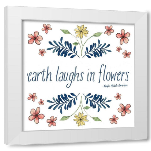 Flowers by Grace III White Modern Wood Framed Art Print by Popp, Grace