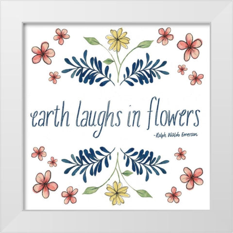 Flowers by Grace III White Modern Wood Framed Art Print by Popp, Grace