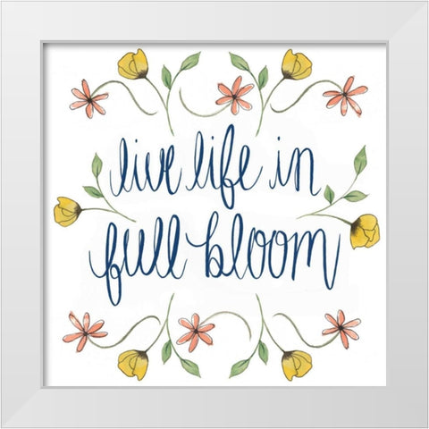 Flowers by Grace IV White Modern Wood Framed Art Print by Popp, Grace