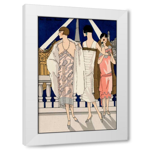 Vintage Couture II White Modern Wood Framed Art Print by Unknown