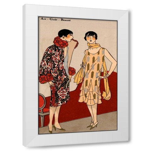 Vintage Couture VII White Modern Wood Framed Art Print by Unknown