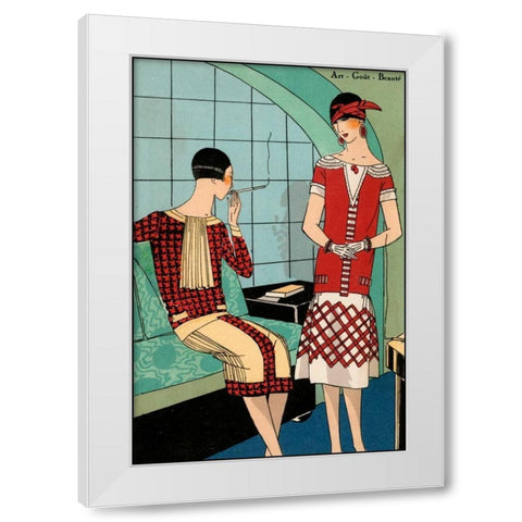Vintage Couture VIII White Modern Wood Framed Art Print by Unknown