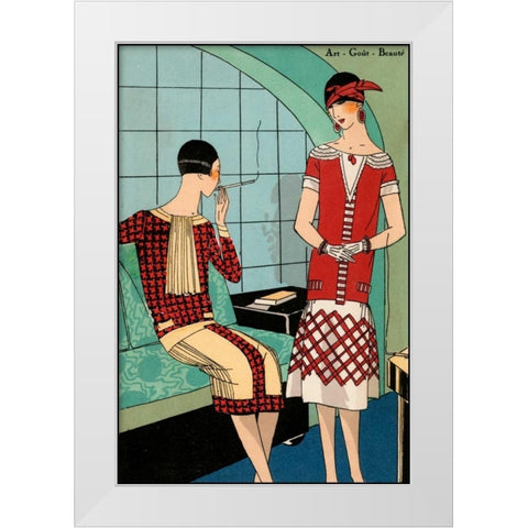 Vintage Couture VIII White Modern Wood Framed Art Print by Unknown