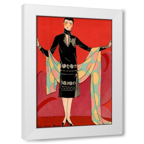 Vintage Couture IX White Modern Wood Framed Art Print by Unknown